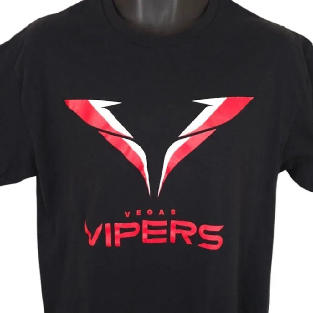 Vegas Vipers T Shirt Mens Size Large Black XFL Football Team